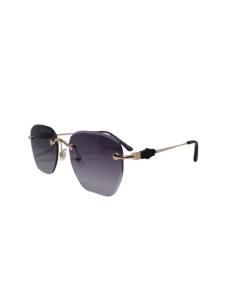 Ochelari de soare, Filtru de protectie UV 400, Unisex, Fara rama, Toc inclus - Img 4