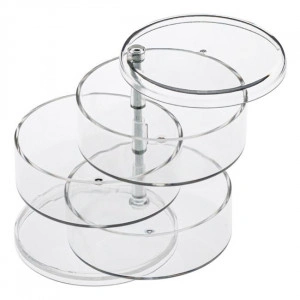 Organizator bijuterii rotativ, 3 compartimente, 11.5x14 cm - Img 2
