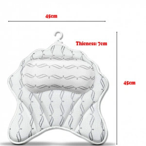 Perna ergonomica pentru cada 3D Mesh, cu prindere in 6 ventuze, 45X45X7cm - Img 6