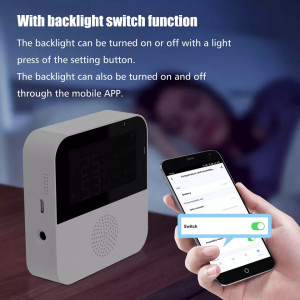 Senzor inteligent de umiditate si temperatura, Wireless, control pe telefon si afisaj LCD - Img 2