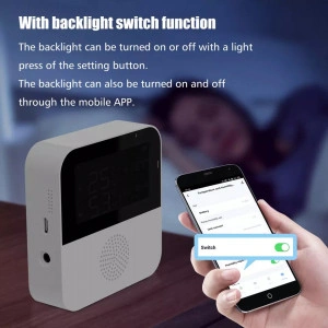 Senzor inteligent de umiditate si temperatura, Wireless, control pe telefon si afisaj LCD - Img 2