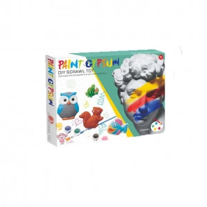 Set 12 figurine gips pentru pictură, model Alba ca zapada, Mickey