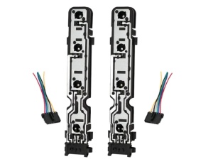 Set 2 socluri becuri stop stanga/dreapta, Jormftte, Aliaj, Pentru MK6 2000-2006, MK7 2006-2014, Argintiu - Img 1