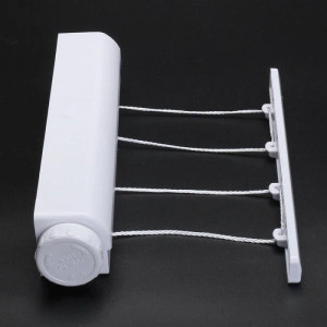 Uscator retractabil de perete pentru rufe cu 4 sfori, 3,2 m - Img 4