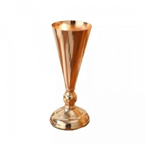 Vaza cu picior metal aurie - Img 2