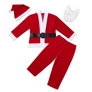Costum catifea Moș Crăciun pentru copii - Img 2