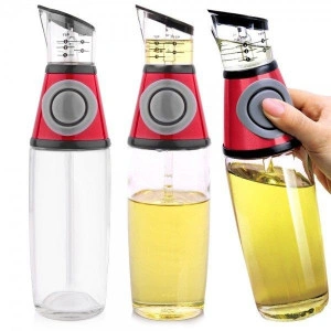 Dispenser din sticla cu gradatii pentru ulei si otet,Press and Measure 500 ml - Img 2