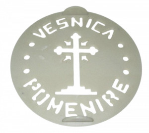 Forma pentru ornat coliva, Vesnica Pomenire, 23 cm