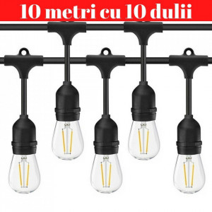 Ghirlanda Luminoasa, 10 Metri cu 10 becuri, fasung E27, 220 w - Img 2