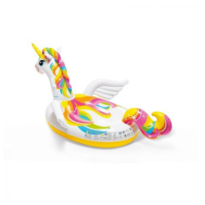 Jucarie gonflabila de piscina pentru copii, Unicorn Ride-On, 198x140x102cm - Img 2