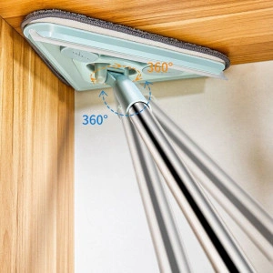 Mop din microfibra cu racleta, rotire 360°, 110cm, rezerva inclusa - Img 5