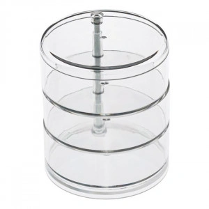 Organizator bijuterii rotativ, 3 compartimente, 11.5x14 cm - Img 3