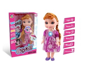 Papusa interactiva muzicala cu lumini , canta, vorbeste si spune povesti City Doll