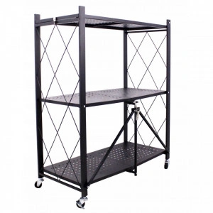 Raft pentru depozitare din metal, 3 polite, 72x34x87 cm - Img 2