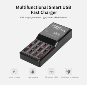 Statie de incarcare USB cu 12 porturi 60W 5V/12A - Img 7