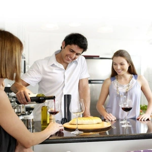 Tirbuson electric, BluSmart, reincarcabil, Inox/ABS, accesoriu taiat folie, aerator, dop, USB - Img 5