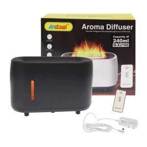 Umidificator cu difuzor de aroma, cu flacara falsa, telecomanda, temporizator, 240ml, Q-XJ160 - Img 5