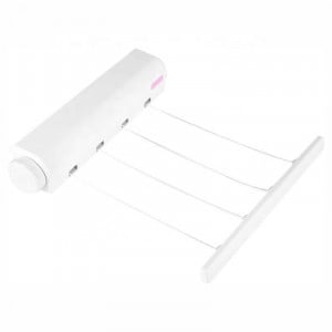 Uscator retractabil de perete pentru rufe cu 4 sfori, 3,2 m - Img 5