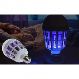 Bec 2 IN 1, LED antiinsecte cu lampa UV, elimina tantarii din camera - Img 3