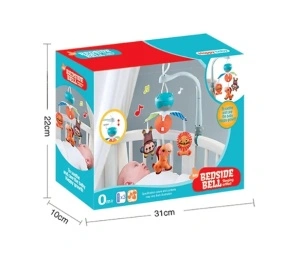 Carusel mobil cu 3 figurine, pentru patut sau carucior, Bedside Bell - Img 4