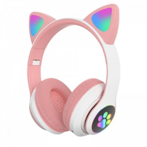 Casti wireless pliabile cu urechi de pisica iluminate LED, Bluetooth 5.0, Bass Stereo - Img 7