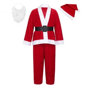 Costum catifea Moș Crăciun pentru copii - Img 3