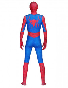 Costum de carnaval cu mască – model roșu-albastru, pentru adult - Img 2
