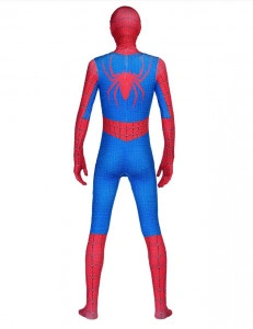 Costum de carnaval cu mască – model roșu-albastru, pentru adult - Img 2