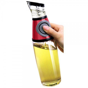 Dispenser din sticla cu gradatii pentru ulei si otet,Press and Measure 500 ml - Img 3