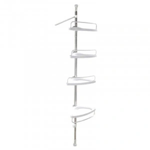 Etajera colt pentru baie si dus, 4 rafturi, inaltime reglabila , montare pe colt h pana la 320 cm - Img 2
