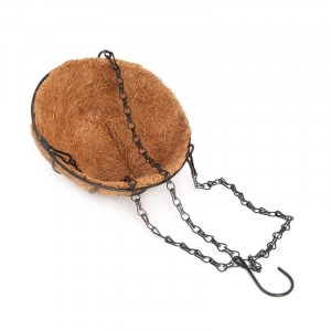 Ghiveci decorativ cu lant, rotund, nuca de cocos, 20, 25, 30 cm - Img 4