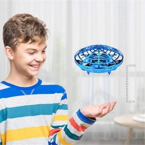 Mini drona OZN disc zburator interactiv cu senzori infrarosu lumina LED - Img 6