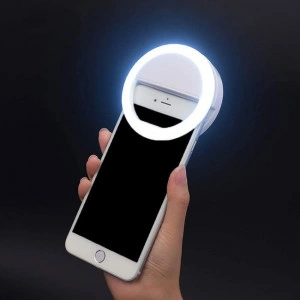 Mini lampa circulara Ring Light led cu clips, 4 moduri și USB