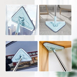 Mop din microfibra cu racleta, rotire 360°, 110cm, rezerva inclusa - Img 6