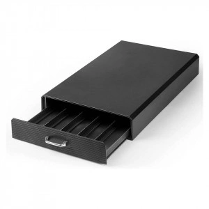 Organizator pentru capsule de cafea , Nespresso, Pana la 50 de capsule, 40x24x6 cm, Negru - Img 2