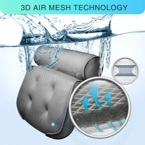 Perna confortabila pentru cada 3D Mesh, cuprindere in 6 ventuze, 35x35x10 cm - Img 2