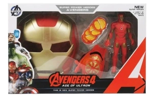 Set de masca din plastic cu figurina Avengers 4 si ceas lansator