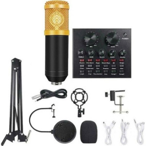 Set Profesional Mixer Audio Si Microfon, MIC8, pentru podcast, inregistrare, live, tiktok, - Img 3