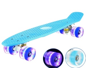 Skateboard pentru Copii, 70x18x15cm, cu Roti Led - Img 1