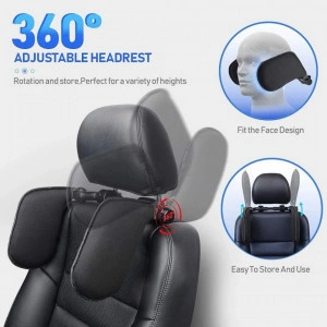 Suport tetiera auto de dormit pentru adulti si copii, perna cap si gat, reglabila, universala, 22x13cm - Img 4