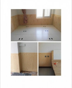 Tapet autoadeziv model lemn deschis , 70x77, spuma moale 3 D - Img 3