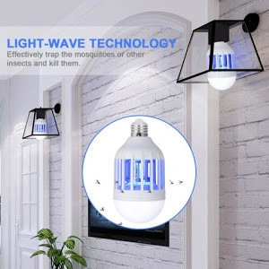 Bec 2 IN 1, LED antiinsecte cu lampa UV, elimina tantarii din camera - Img 4
