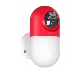 Camera Wifi, 5MP, Monitorizare de la distanta, Two-Way Audio, Night Vision,1080P HD, 360 de grade, Rotatie, Detectie miscare, Alarma, Interior, Lampa de perete Andowl