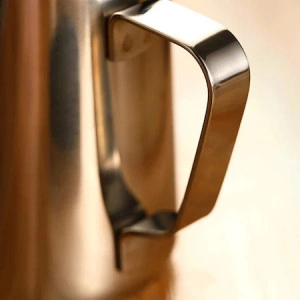 Cana din inox cu gradatie, latiera pentru spumare cu maner, cana de lapte sau cappucino, cu cioc, cana pentru bar, cana barista, 350 ml - Img 6