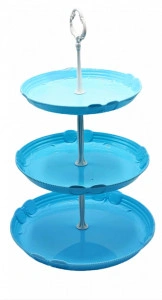 Fructiera etajata cu 3 nivele, pentru prajituri, torturi, fructe, aperitive, 26, 25, 19cm