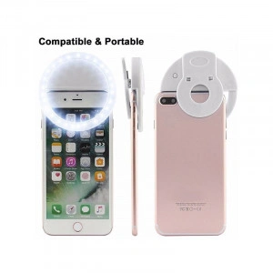 Lampa circulara inel selfie Ring Light telefon , cu clips, - Img 3