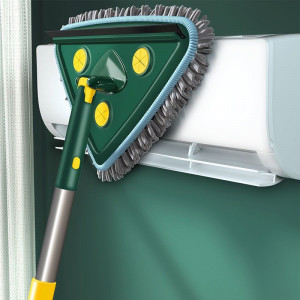 Mop triunghi extensibil cu racleta , rotire 360°, 126cm, rezerva inclusa - Img 3