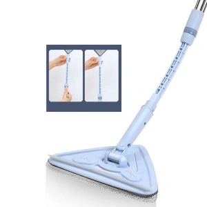 Mop triunghi extensibil/flexibil cu racleta din microfibra, 170 cm, rezerva inclusa - Img 2