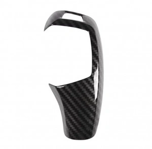 Ornament , compatibl cu BMW seria 3, 4, 5, 6, trim pentru schimbator viteza tip joystick, cutie automata, model fibra de carbon, BMW X5, X6, X3, F30, F20, F07, F35, F