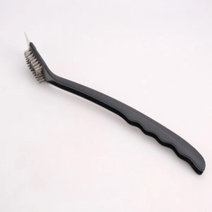 Perie pentru curatat gratarul, 2 in 1, sarma si racleta, cu maner, 41cm